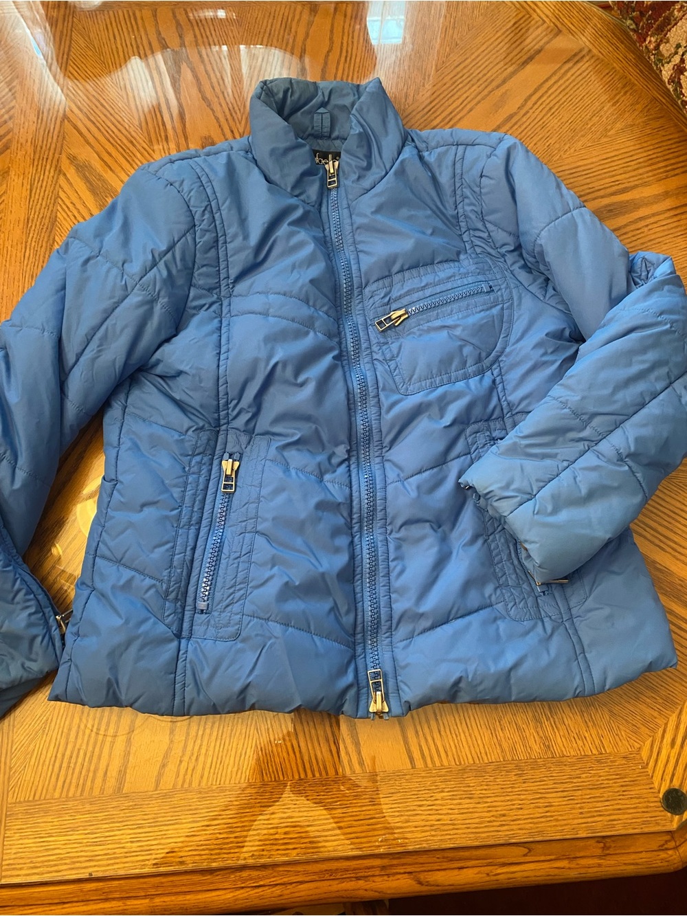 Rafaella Blue Quilted Lightweight Puffer Jacket